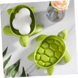 Turtle Plastic Soap Dish With Bottom Drain Holes( Random Colors Will Be Sent)