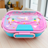 Pro Stainless Steel Insulated 2 Grid Lunch Box (Random Characters Will be Sent)