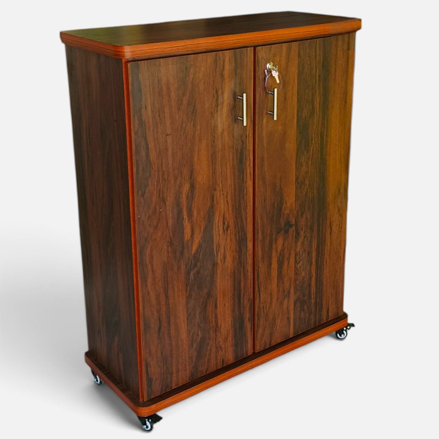Movable Wheels Storage Cupboard Rack With Removable Adjustable Shelves