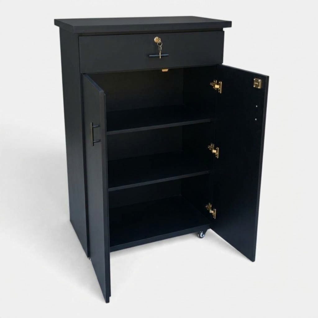 Movable Wheels Storage Cupboard Rack With One Drawer