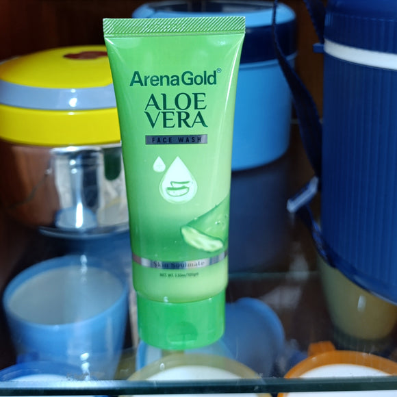 Arena Gold Aloe Vera 60ml Advanced Fairness All Day Clearing Fair Look Face Wash Small Size