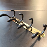 Stainless steel 4-Hook Hanging  Golden Wall-Mount Screw Rail Hanger