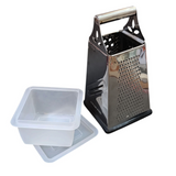 Multi-Purpose 4-Sided with Box Vegetables & Cheese Greater Stainless Steel Super Sharp Blades