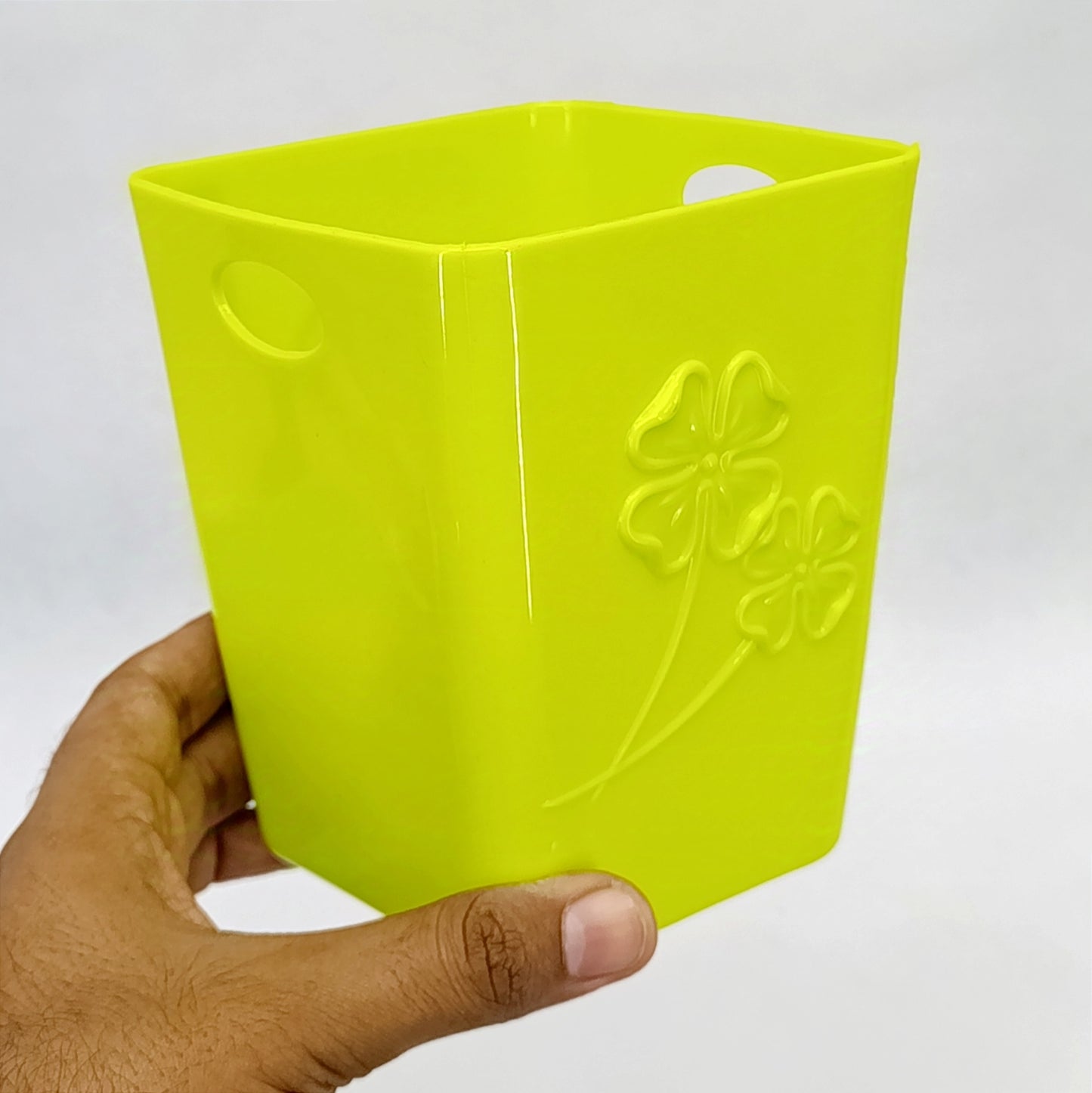 Omega Medium-Size Plastic Square Shape Storage Basket ( Random Colors Will Be Sent )