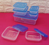 Modern Pack Of 7pcs Small-Size Thumb lock Food Keeper Container Set (Random Colors)