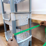Vegetable 3-Layer Large Size Plastic Multi-Purpose Rectangular Storage Rack(Random Colours Will be Sent)