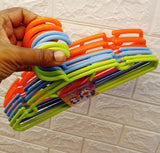 Pack Of 12pcs Plastic Small Size Kids' Cloth Hangers ( Random Colors Will Be Sent )