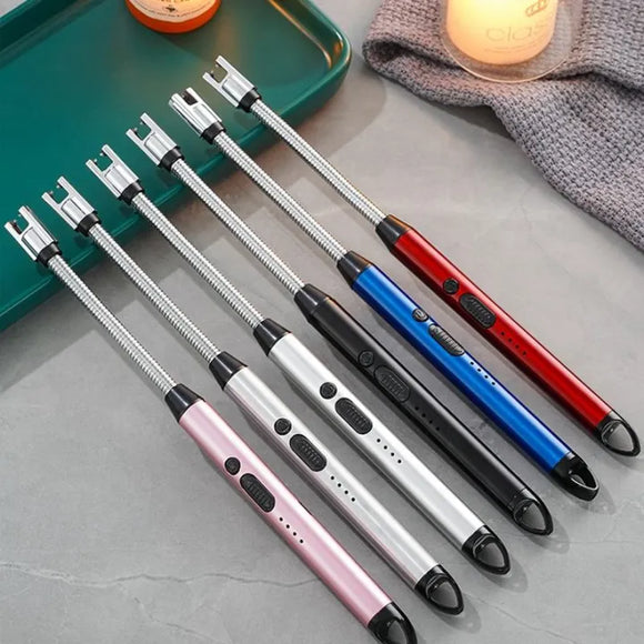 Long Neck Rechargeable Stove Gas Lighter Igniter With Metal Flexible Wire Arc