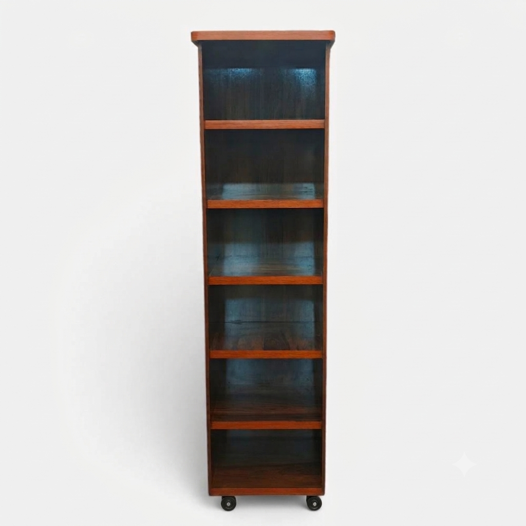 Movable Wheels Storage Cupboard Rack With Removable & Adjustable Shelves