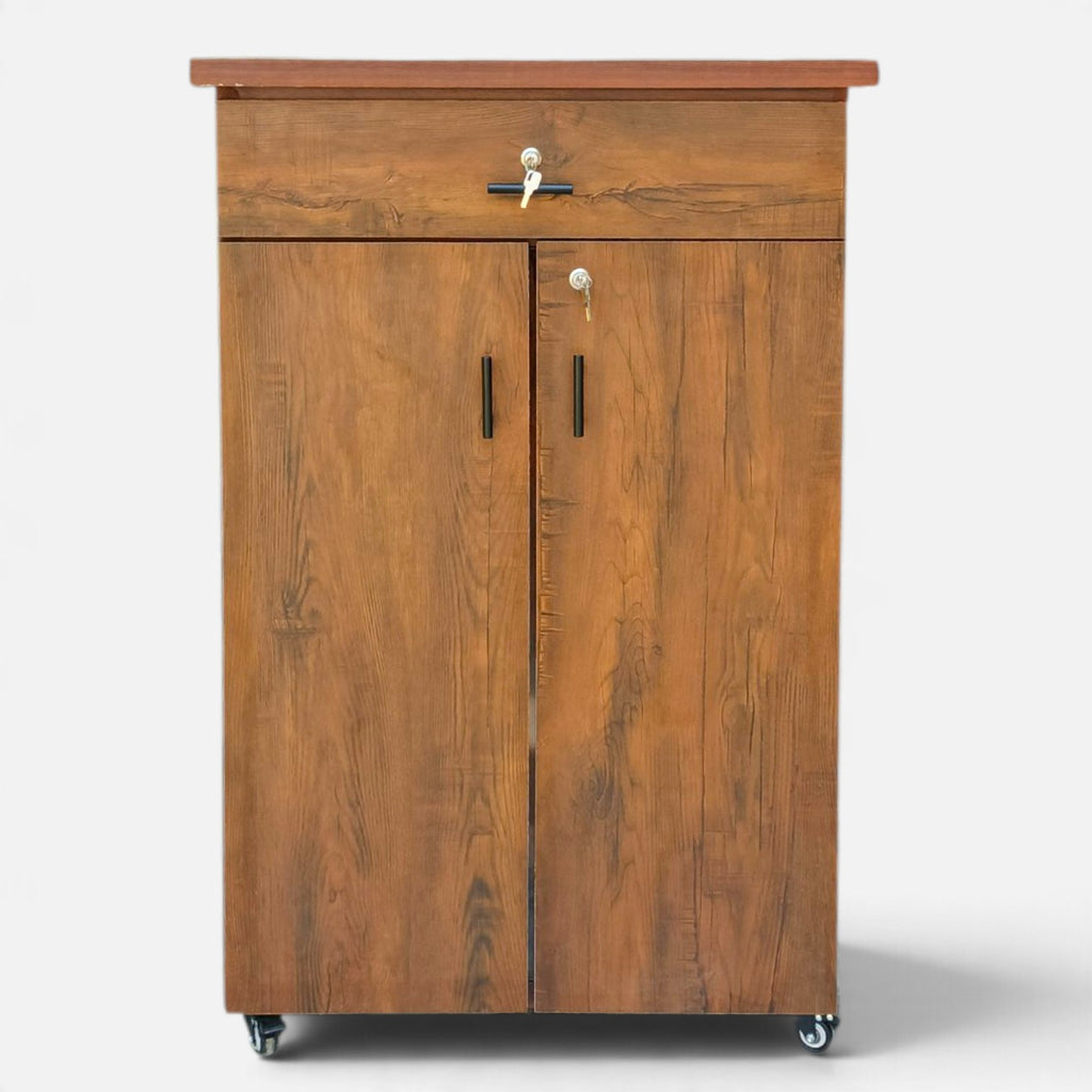 Movable Wheels Storage Cupboard Rack With One Drawer