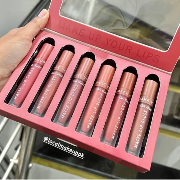 Pack Of 6pcs Color Castle Matte Lips Gloss Set