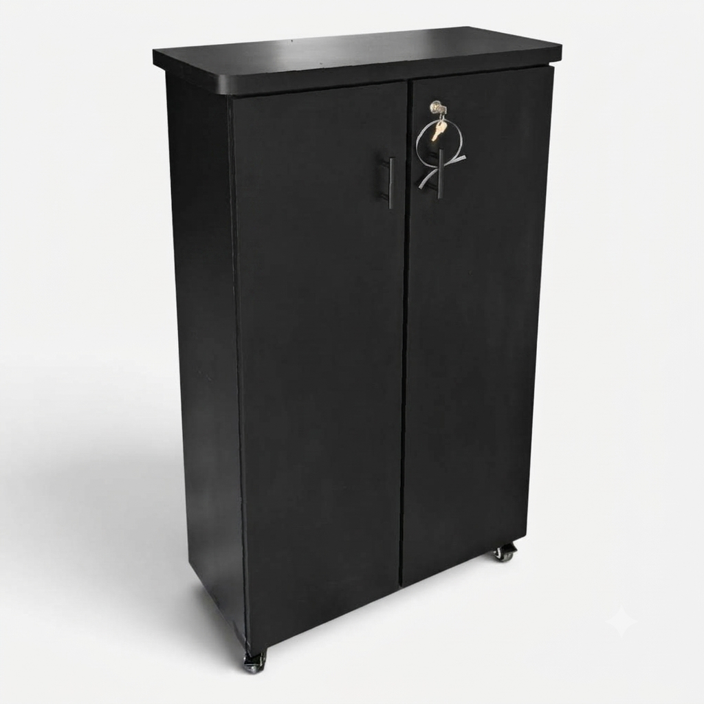 Movable Wheels Storage Cupboard Rack With Removable Adjustable Shelves