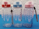 Jojo 650ml Transparent Plastic Water Bottle ( Random Colors Will Be Sent )