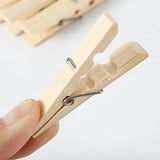 Bamboo Wooden Pack Of 20pcs Medium Size Cloth Pegs Clips