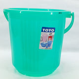 Toyo Transparent 28L Bucket Plastic Bathing Balti ( Random Colors Will Be Sent )