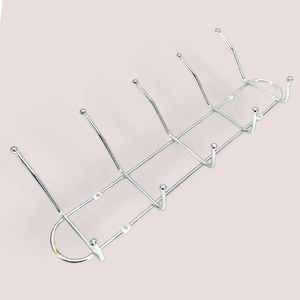 Stainless steel 5-Hook Wall Mount Screw Rail Hanger