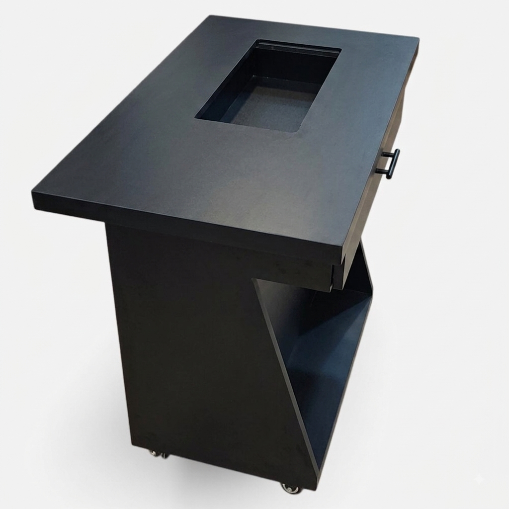 Movable Sewing Machine Table With Wheels Drawer & Storage