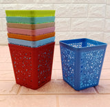Areesha Small-Size Plastic Storage Basket ( Random Colors Will Be Sent )