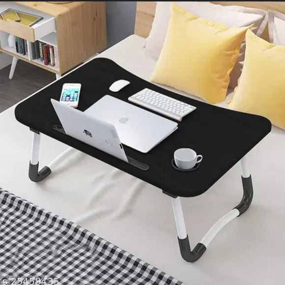 Black Color Multi-Purpose Wooden Foldable Laptop Desk Table