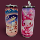 Stainless Steel 500ml Water Bottle (Random Characters Will be Sent)