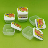 Fresh Pack of 6pcs mini Boxes Transparent Plastic Square Shape Storage mini Bowl Set