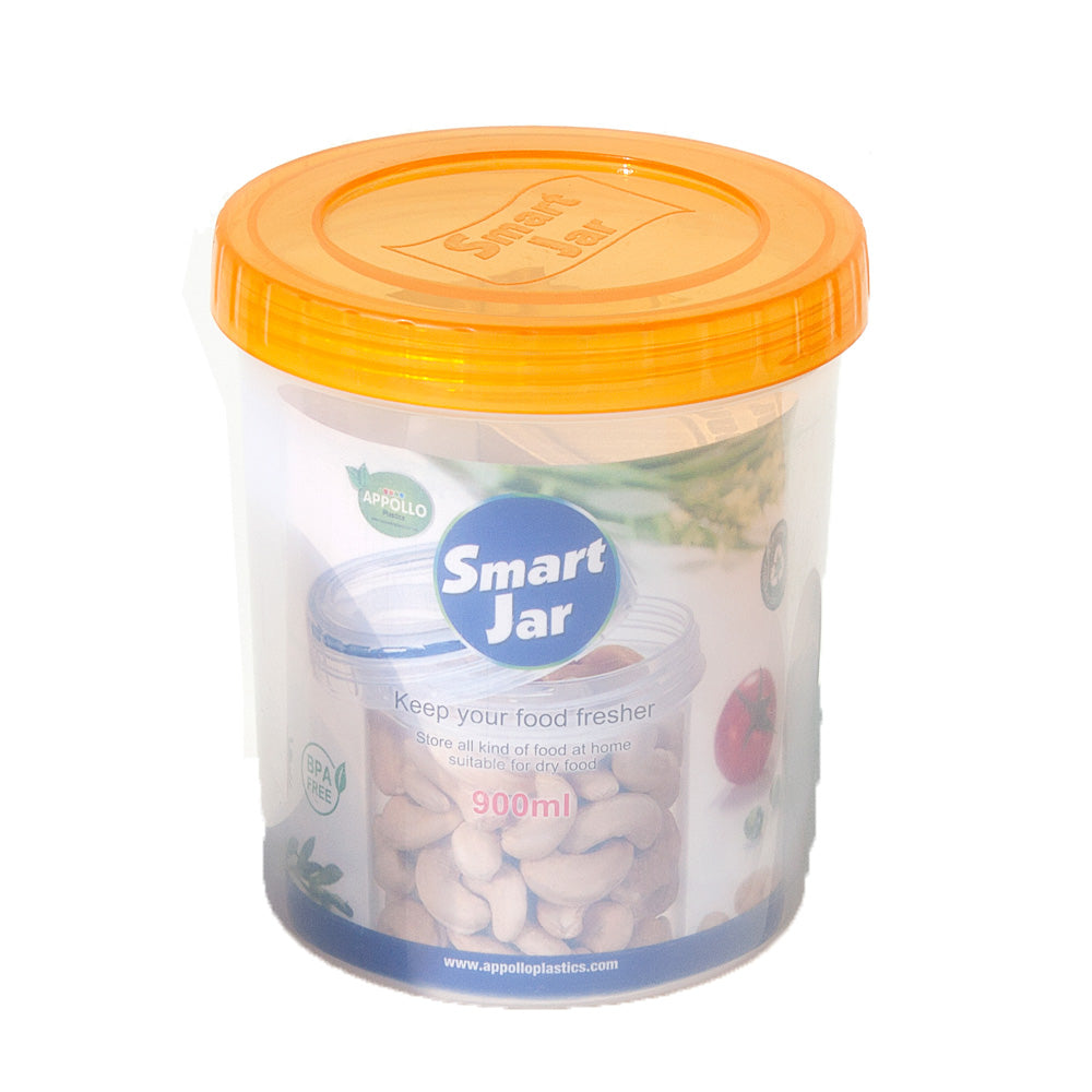 Appollo 900ml Small Size Smart Plastic Jar ( Random Colors Will Be Sent)