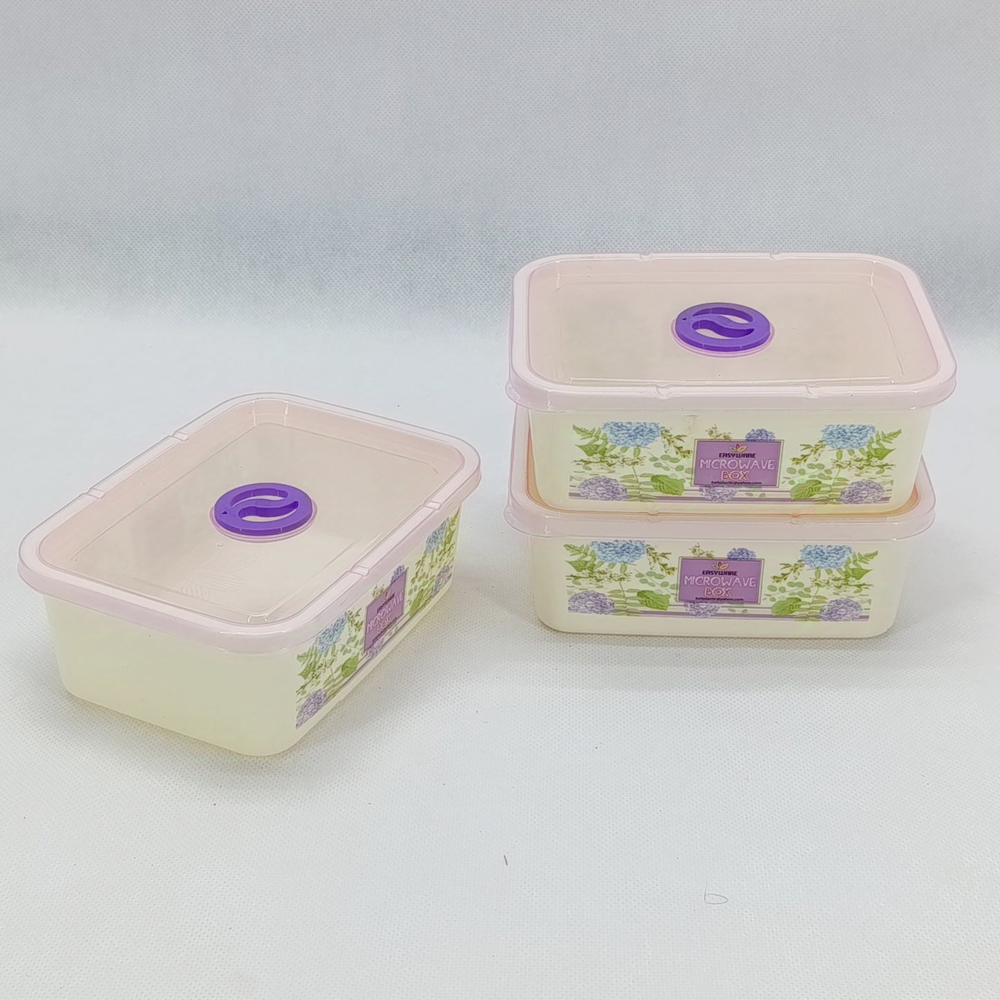 3pcs Easyware Microwave Plastic Small-Size Bowl Set ( Random Colors Will be sent)