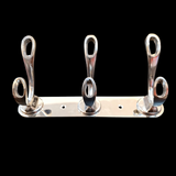 Stainless steel 3-Hook Hanging  Silver Wall-Mount Screw Rail Hanger