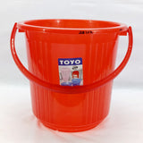 Toyo Transparent 28L Bucket Plastic Bathing Balti ( Random Colors Will Be Sent )