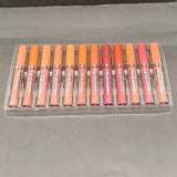 Color Castle Pack Of 12pcs Velvet Stay Color Perfectly Portable Lip Gloss Set