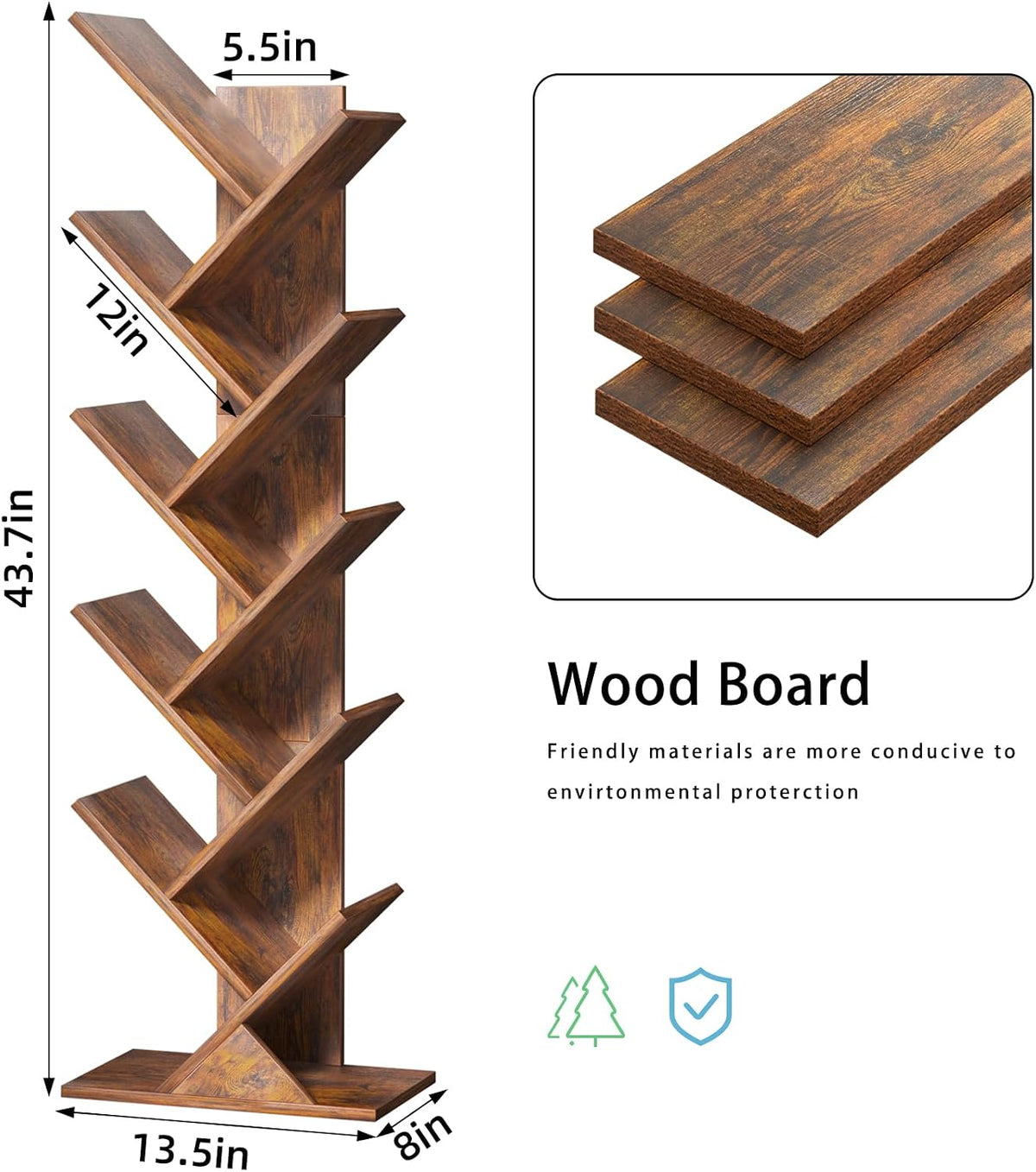 Tree Shape Home Decor Book Rack