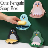 Penguin Sticky Self-Adhesive Double Tape Wall-Mount Plastic Soap Dish( Random Colors Will be sent)