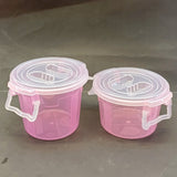 2pcs Appollo Medium Size Handy Plastic Container Jar With Side Locks ( Random Colors will be sent)