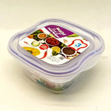 Pretty Neat Pack Of 3pcs Square Medium-Size Plastic Food Storage Bowl Set(Random Colors Will be sent)