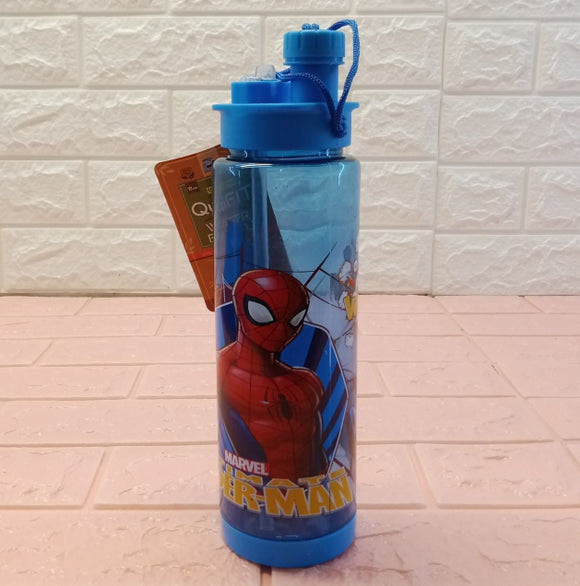 Beli Quifit 600ml Cartoon Printed Plastic Water Bottle With 2-Drinking Hole ( Random COLORS Will Be Sent )