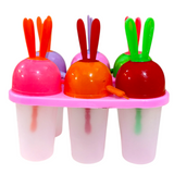 JoJo 6pcs Multi-Color Ice-Cream Lolly Plastic Mold
