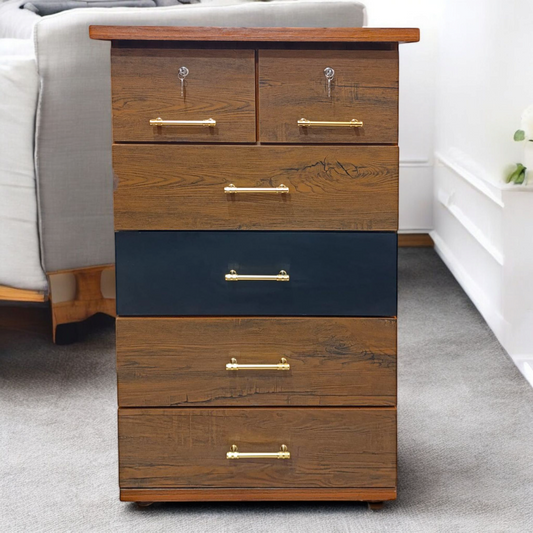 Laminated Wooden 6-Step Storage Chester Drawer Rack