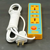 Zndq Electric 3m Wire Extension Lead With 4 Sockets (Multiple Colour Will be Sent)