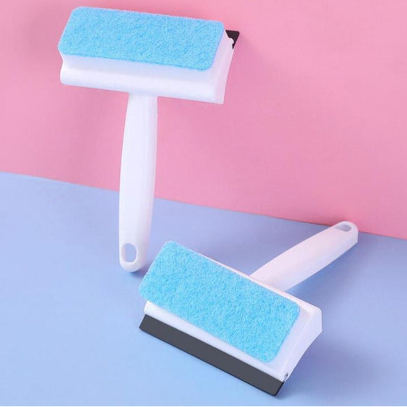 Mini 2-in-1 Glass & Car Cleaning Wiper With Foam Sponge (Random Colors Will be sent)