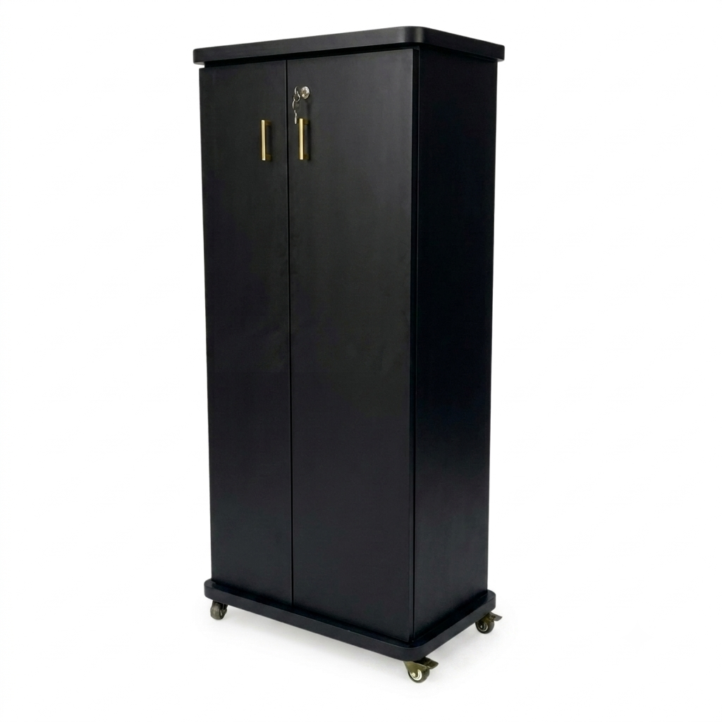 Movable Wheels Storage Cupboard Rack With Removable Adjustable Shelves