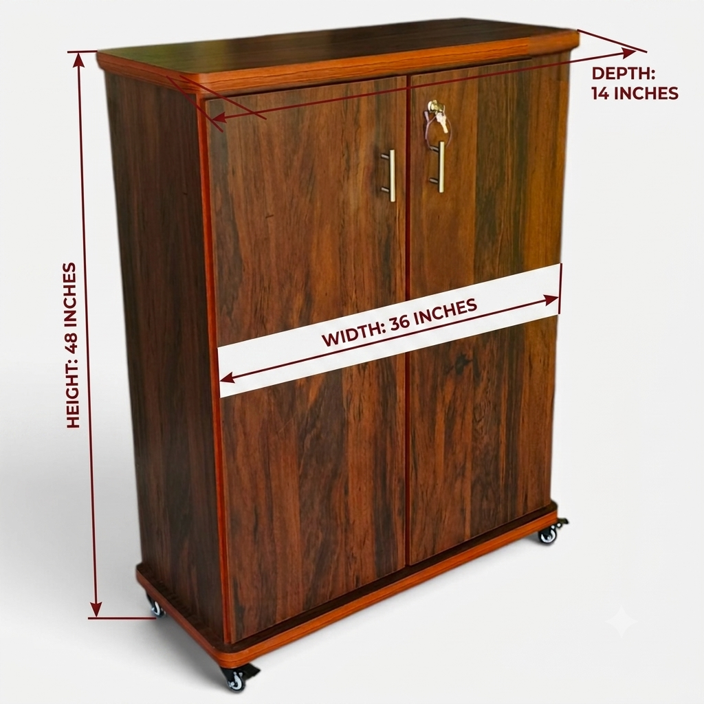 Movable Wheels Storage Cupboard Rack With Removable Adjustable Shelves
