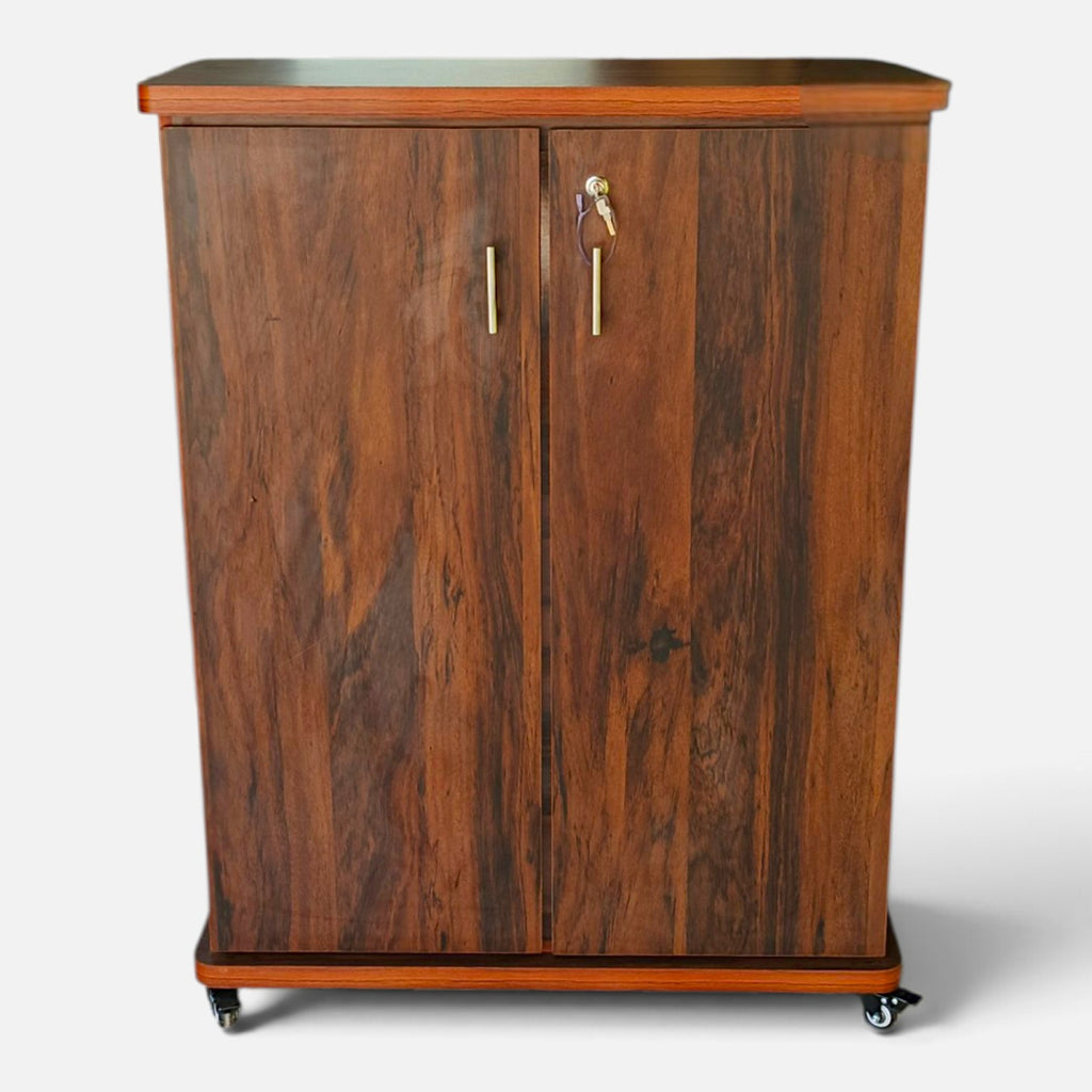 Movable Wheels Storage Cupboard Rack With Removable Adjustable Shelves