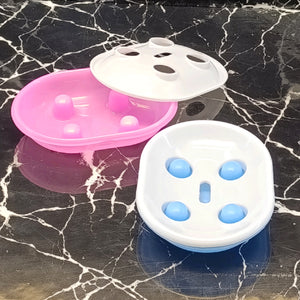 Bubble Soap Dish Plastic 2Pcs Set (Multiple Colours Will be Sent)