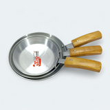 King Cook 3pcs Small & Medium Size Silver Fry Pan Set.