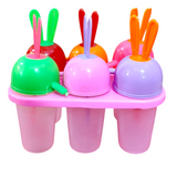 JoJo 6pcs Multi-Color Ice-Cream Lolly Plastic Mold