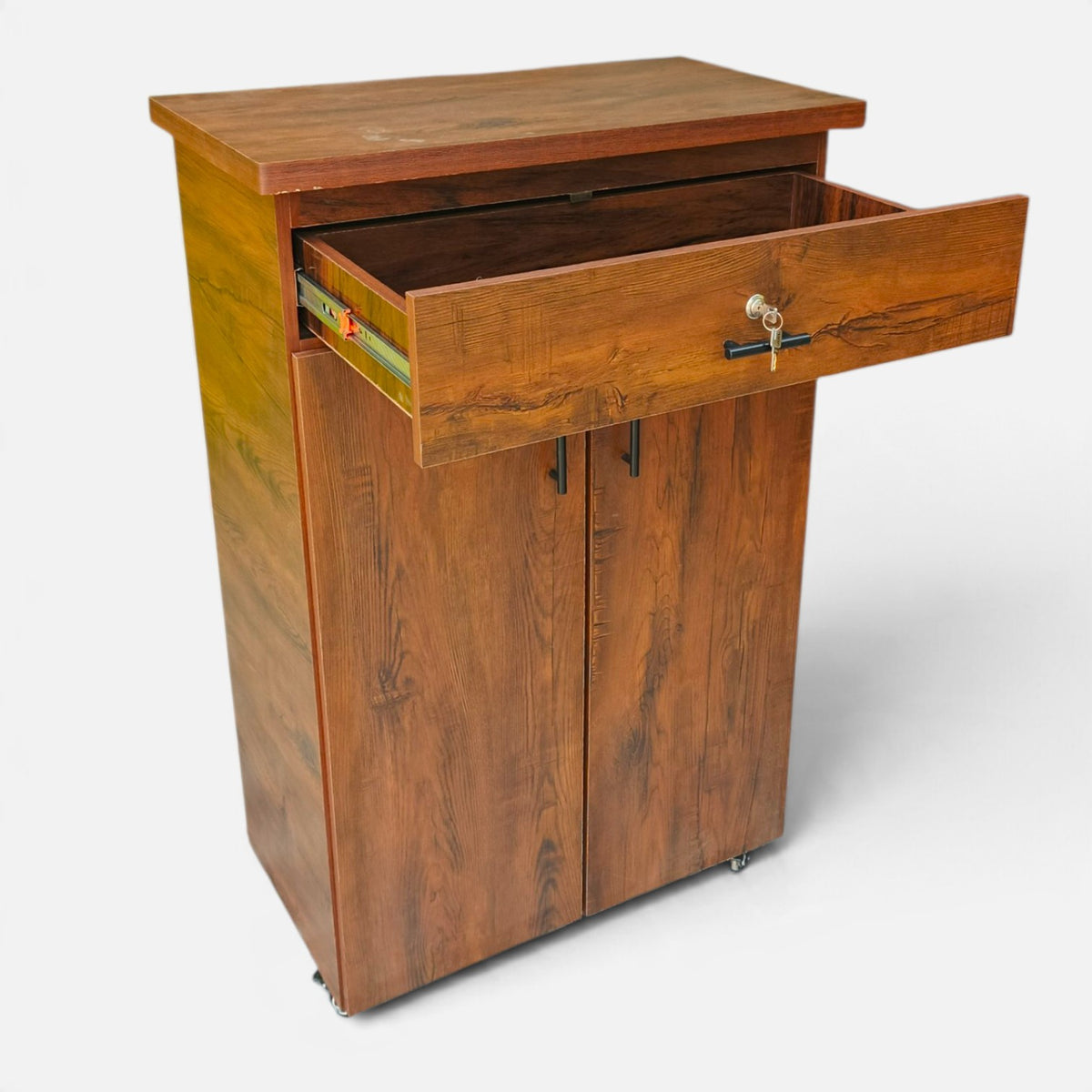 Movable Wheels Storage Cupboard Rack With One Drawer