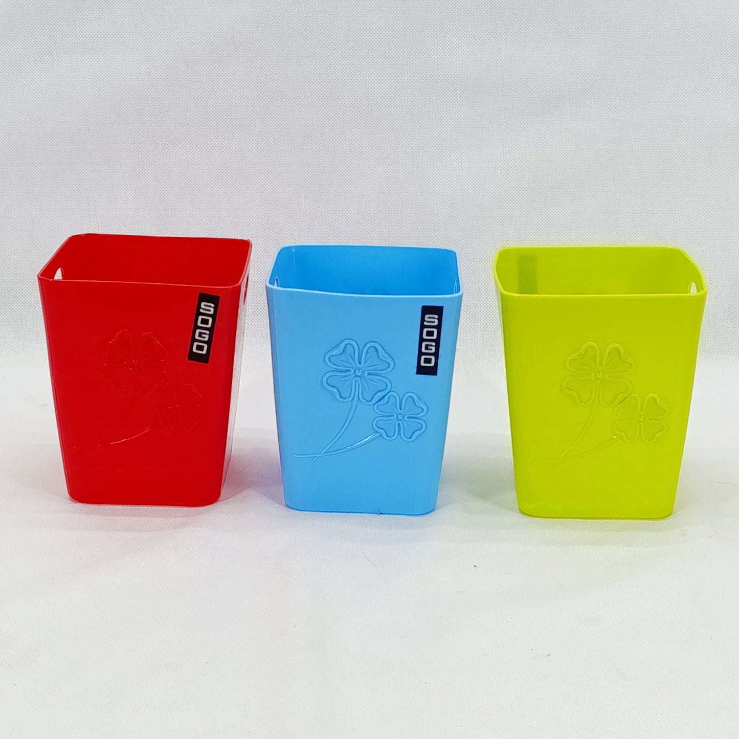 Omega Medium-Size Plastic Square Shape Storage Basket ( Random Colors Will Be Sent )