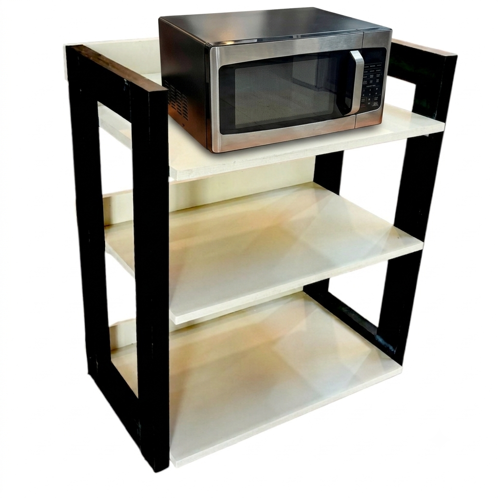 3-Layer Laminated Wooden Kitchen Multi-Purpose Rack