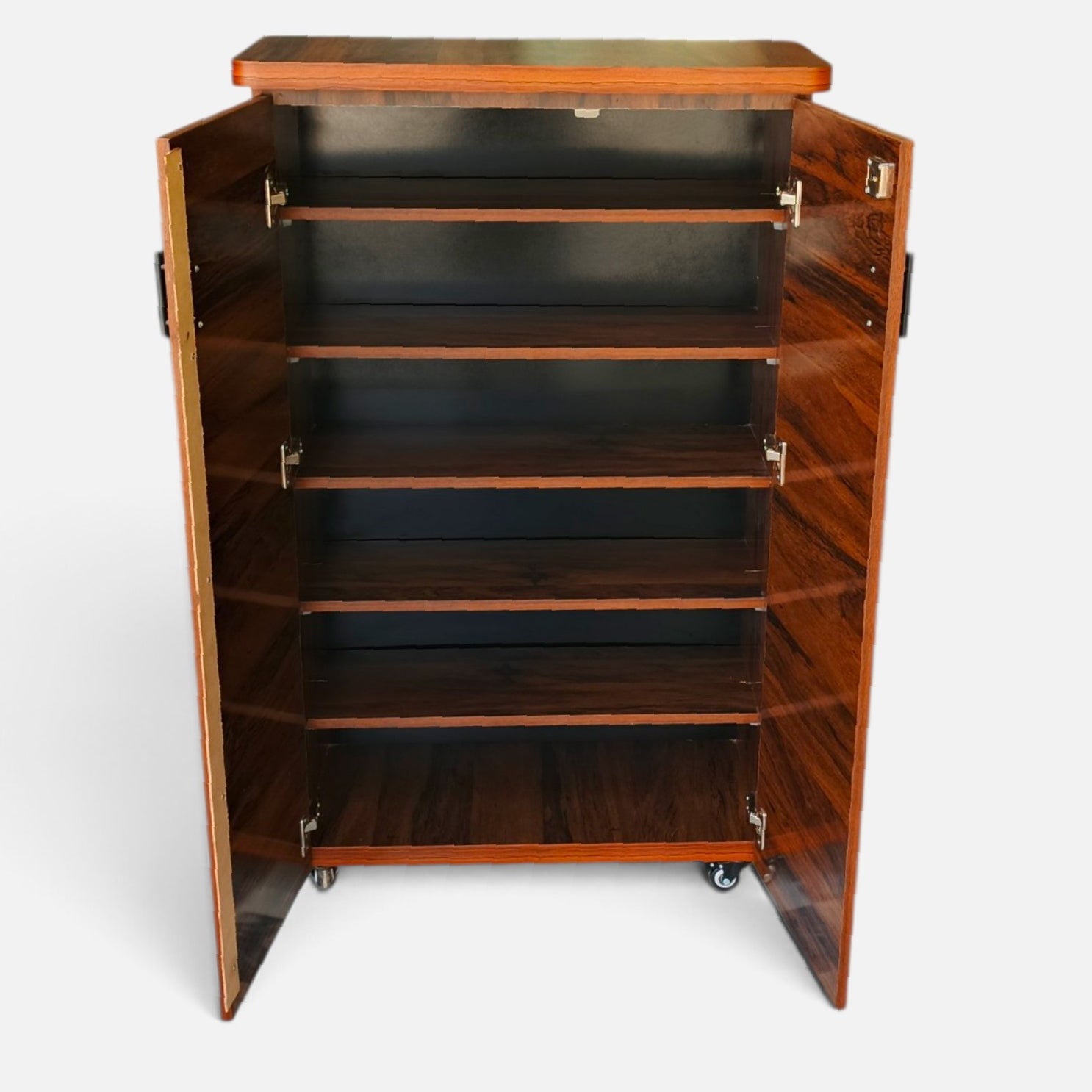Movable Wheels Storage Cupboard Rack With Removable Adjustable Shelves