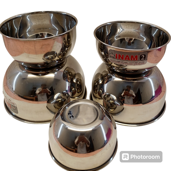 Pack of 5pcs Stainless Steel Bowl Set